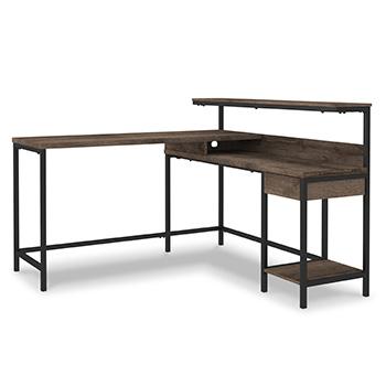 Arlenbry Home Office L-Desk with Storage - MR ZEE FURNITURE