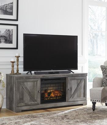 Wynnlow 63" TV Stand with Electric Fireplace - MR ZEE FURNITURE