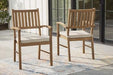 Janiyah Outdoor Dining Arm Chair (Set of 2) - MR ZEE FURNITURE