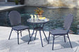 Odyssey Blue Outdoor Table and Chairs (Set of 3) - MR ZEE FURNITURE