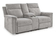 Barnsana Power Reclining Loveseat with Console - MR ZEE FURNITURE