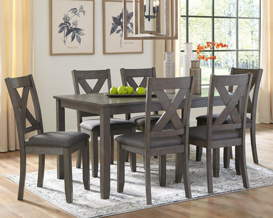 Caitbrook Dining Table and Chairs (Set of 7) - MR ZEE FURNITURE