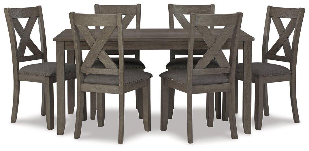 Caitbrook Dining Table and Chairs (Set of 7) - MR ZEE FURNITURE