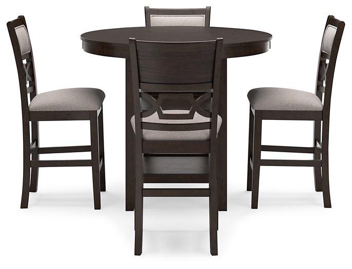 Langwest Counter Height Dining Table and 4 Barstools (Set of 5) - MR ZEE FURNITURE