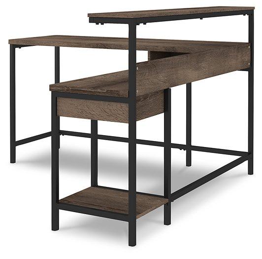 Arlenbry Home Office L-Desk with Storage - MR ZEE FURNITURE