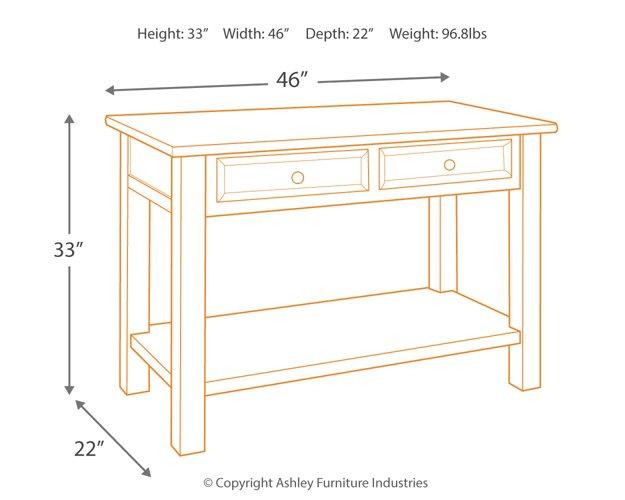 Tyler Creek Sofa/Console Table - MR ZEE FURNITURE