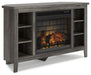 Arlenbry Corner TV Stand with Electric Fireplace - MR ZEE FURNITURE