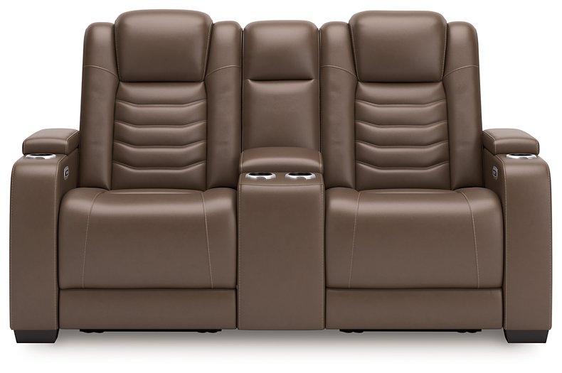 High Impact Power Reclining Loveseat with Console - MR ZEE FURNITURE