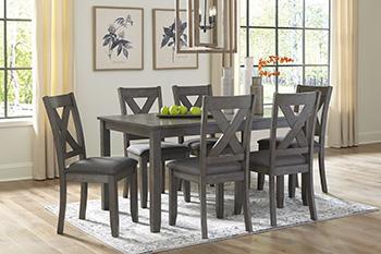 Caitbrook Dining Table and Chairs (Set of 7) - MR ZEE FURNITURE