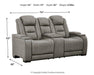 The Man-Den Power Reclining Loveseat with Console - MR ZEE FURNITURE