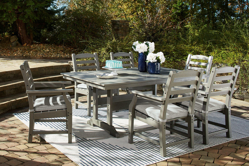 Visola Outdoor Dining Table with 6 Chairs - MR ZEE FURNITURE