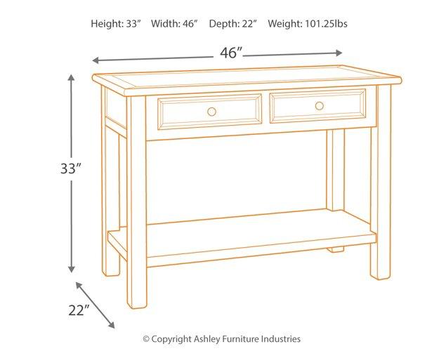 Bolanburg Sofa/Console Table - MR ZEE FURNITURE