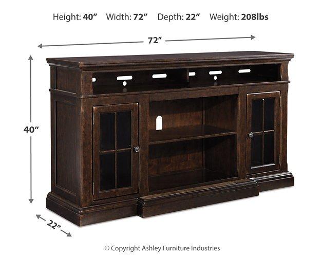 Roddinton 72" TV Stand with Electric Fireplace - MR ZEE FURNITURE