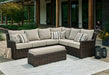 Brook Ranch Outdoor Sofa Sectional/Bench with Cushion (Set of 3) - MR ZEE FURNITURE