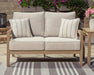 Hallow Creek Outdoor Loveseat with Cushion - MR ZEE FURNITURE