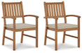 Janiyah Outdoor Dining Arm Chair (Set of 2) - MR ZEE FURNITURE