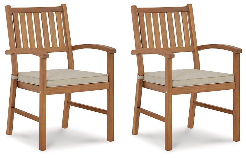 Janiyah Outdoor Dining Arm Chair (Set of 2) - MR ZEE FURNITURE