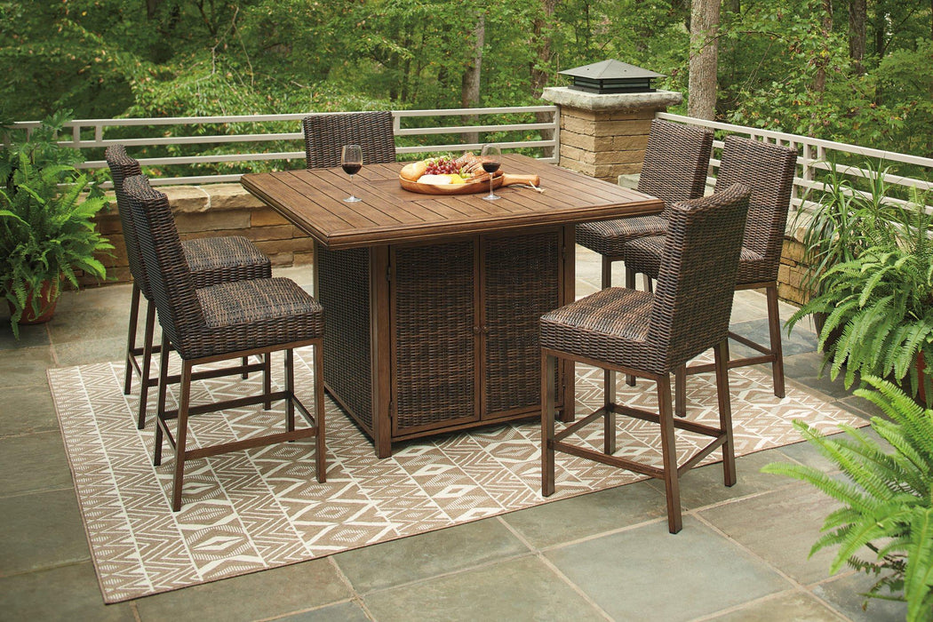 Paradise Trail Outdoor Bar Table Set - MR ZEE FURNITURE