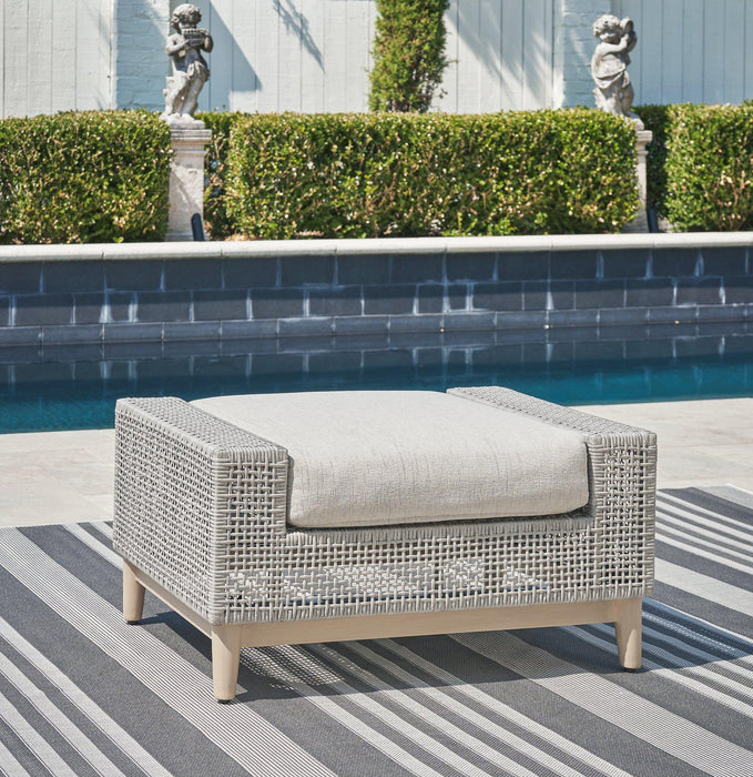 Seton Creek Outdoor Ottoman with Cushion - MR ZEE FURNITURE