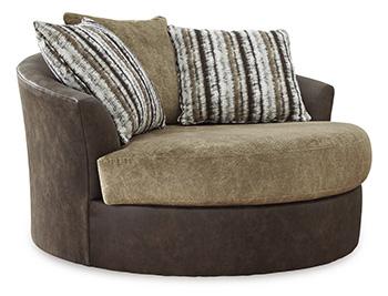 Alesbury Oversized Swivel Accent Chair - MR ZEE FURNITURE