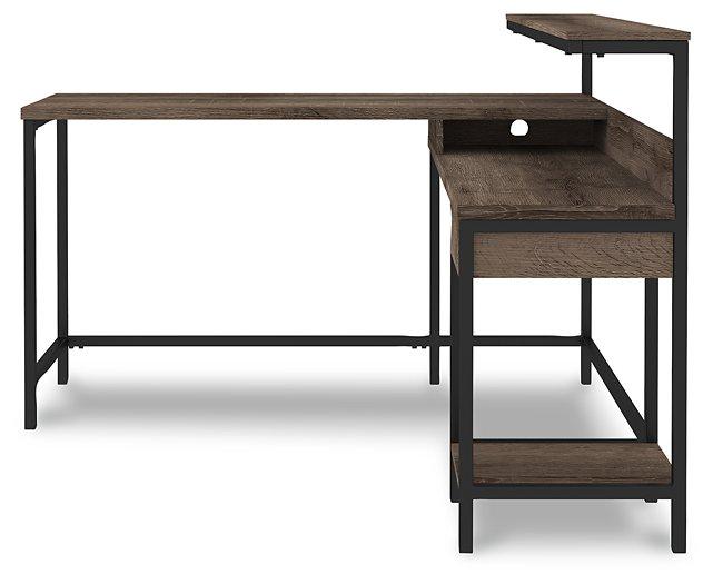 Arlenbry Home Office L-Desk with Storage - MR ZEE FURNITURE