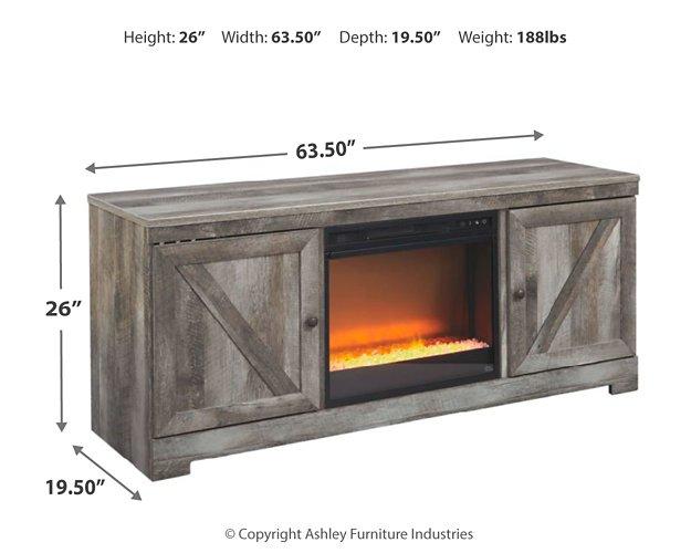 Wynnlow 63" TV Stand with Electric Fireplace - MR ZEE FURNITURE