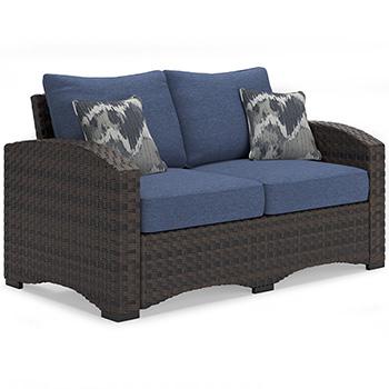 Windglow Outdoor Loveseat with Cushion - MR ZEE FURNITURE