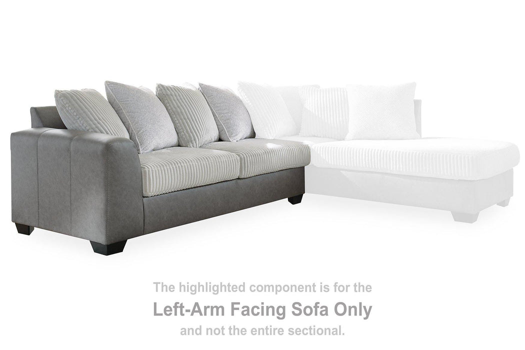 Clairette Court Sectional with Chaise - MR ZEE FURNITURE