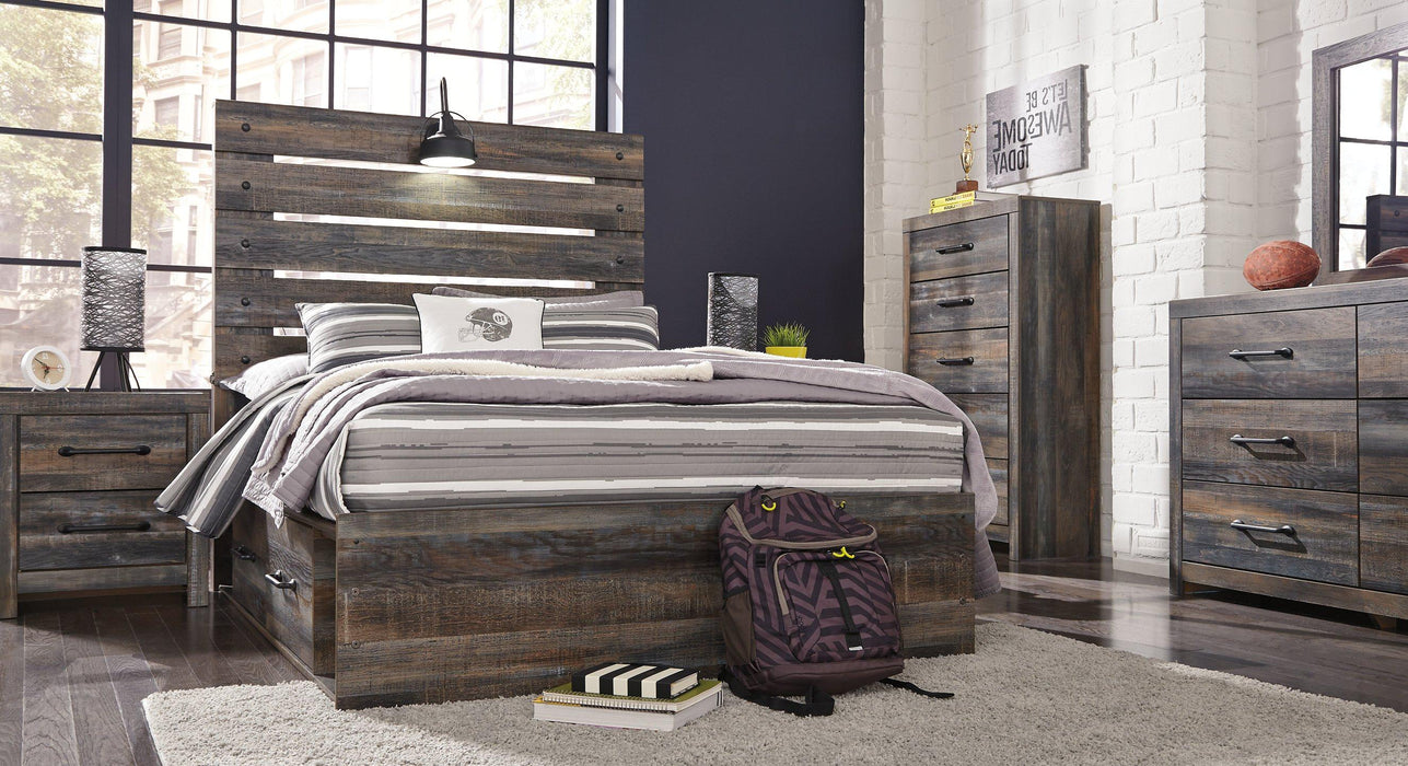 Drystan Bed with 4 Storage Drawers - MR ZEE FURNITURE