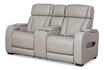 Boyington Power Reclining Loveseat with Console - MR ZEE FURNITURE