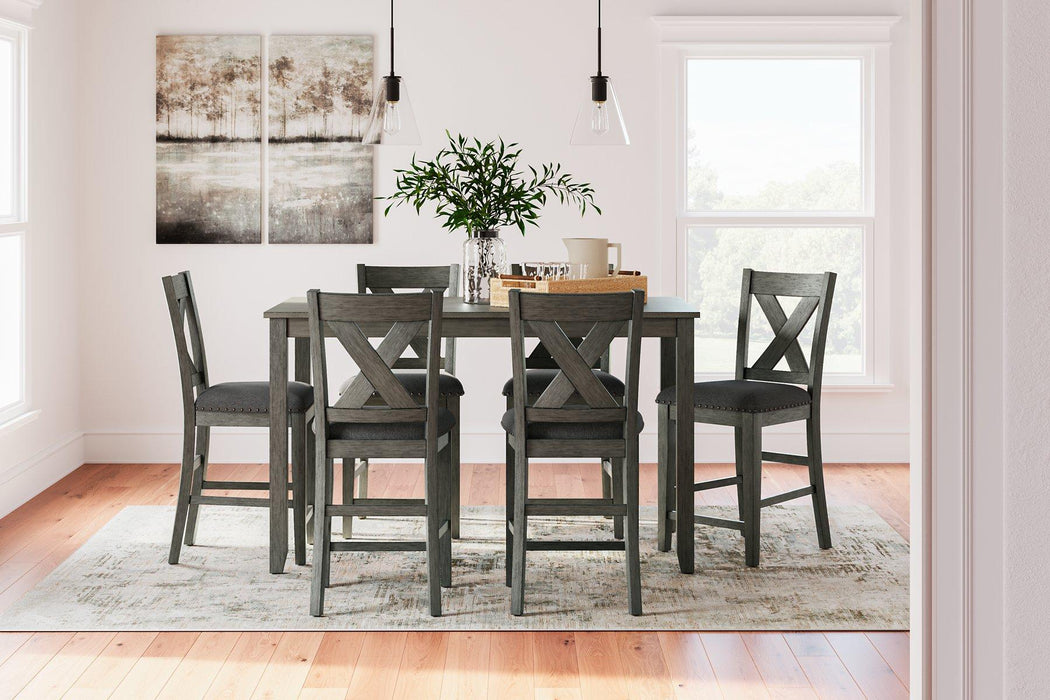 Caitbrook Counter Height Dining Table and Bar Stools (Set of 7) - MR ZEE FURNITURE