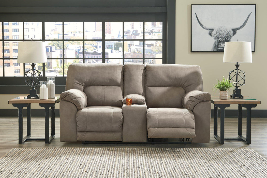 Cavalcade Power Reclining Loveseat with Console - MR ZEE FURNITURE