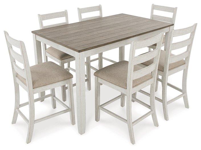 Skempton Counter Height Dining Table and Bar Stools (Set of 7) - MR ZEE FURNITURE