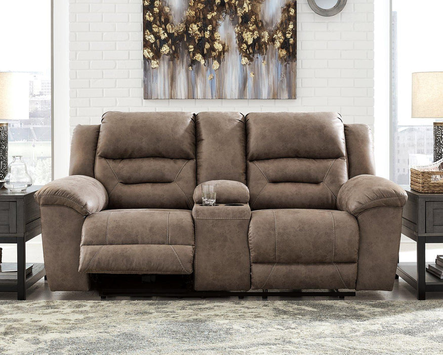 Stoneland Reclining Loveseat with Console - MR ZEE FURNITURE