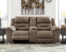 Stoneland Power Reclining Loveseat with Console - MR ZEE FURNITURE