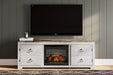 Willowton 72" TV Stand with Electric Fireplace - MR ZEE FURNITURE