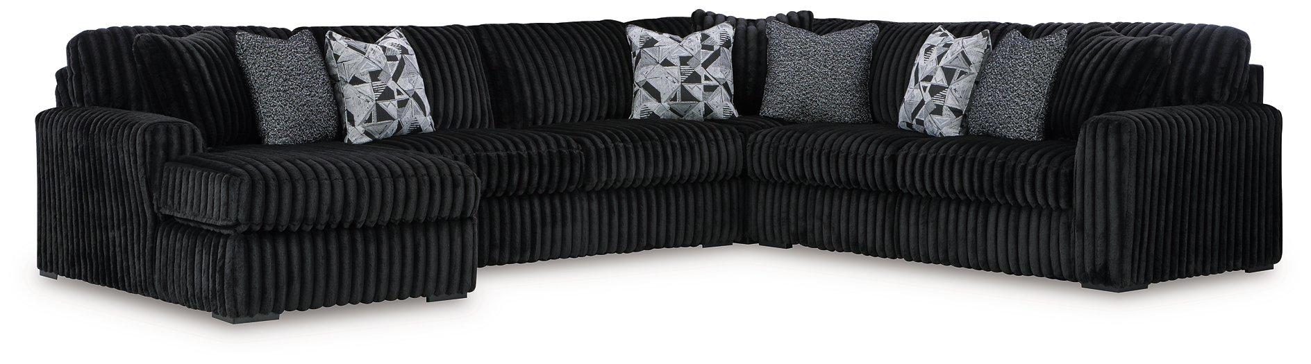 Midnight-Madness Sectional with Chaise - MR ZEE FURNITURE