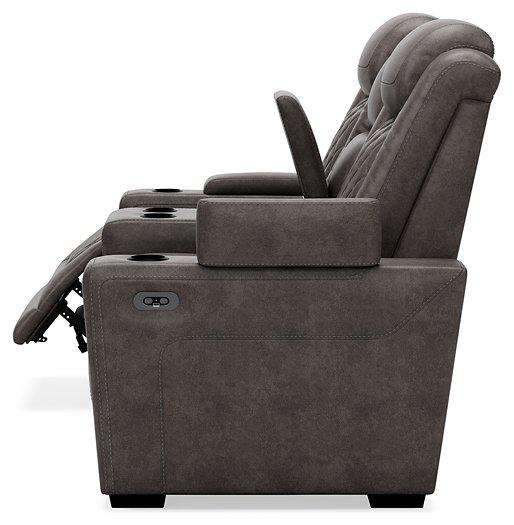 HyllMont Power Reclining Loveseat with Console - MR ZEE FURNITURE