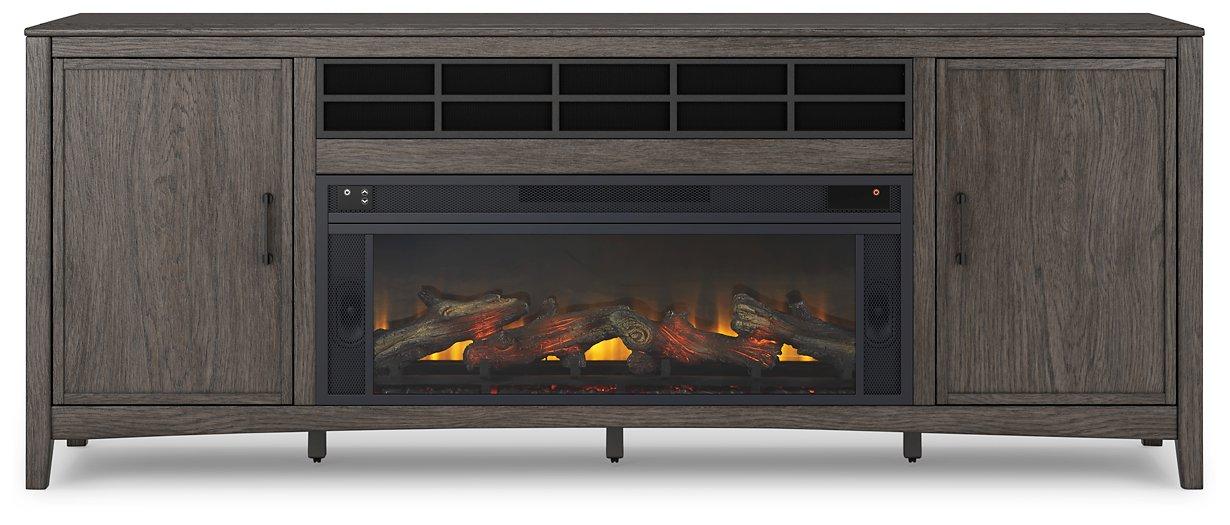 Montillan 84" TV Stand with Electric Fireplace - MR ZEE FURNITURE