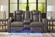 Fyne-Dyme Power Reclining Loveseat with Console - MR ZEE FURNITURE