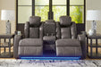 Fyne-Dyme Power Reclining Loveseat with Console - MR ZEE FURNITURE