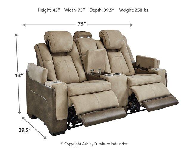 Next-Gen DuraPella Power Reclining Loveseat with Console - MR ZEE FURNITURE