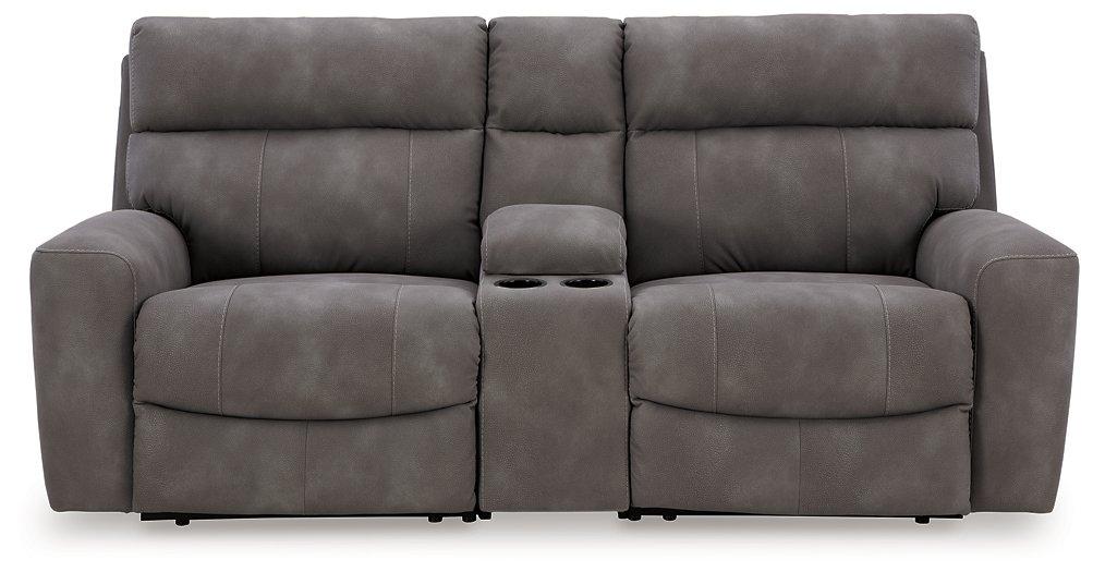 Next-Gen DuraPella Power Reclining Sectional Loveseat with Console - MR ZEE FURNITURE