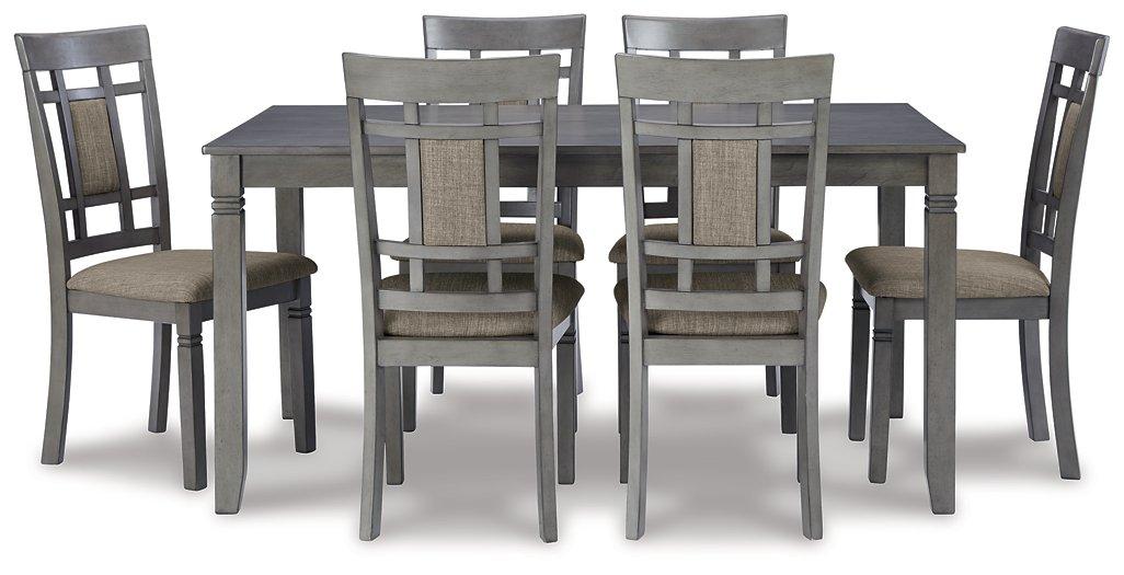 Jayemyer Dining Table and Chairs (Set of 7) - MR ZEE FURNITURE