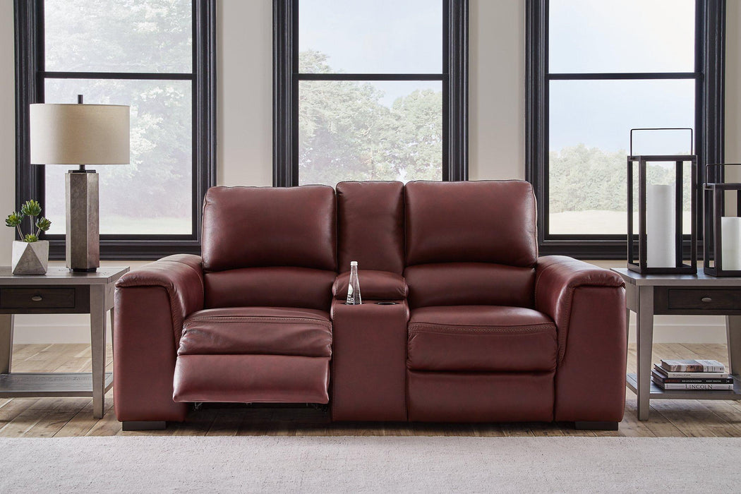 Alessandro Power Reclining Loveseat with Console - MR ZEE FURNITURE