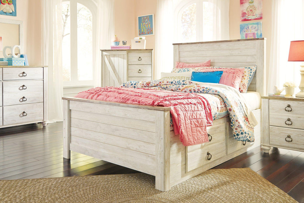 Willowton Bed with 2 Storage Drawers - MR ZEE FURNITURE