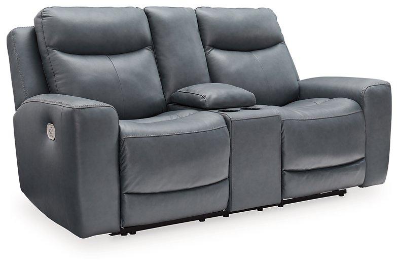 Mindanao Power Reclining Loveseat with Console - MR ZEE FURNITURE