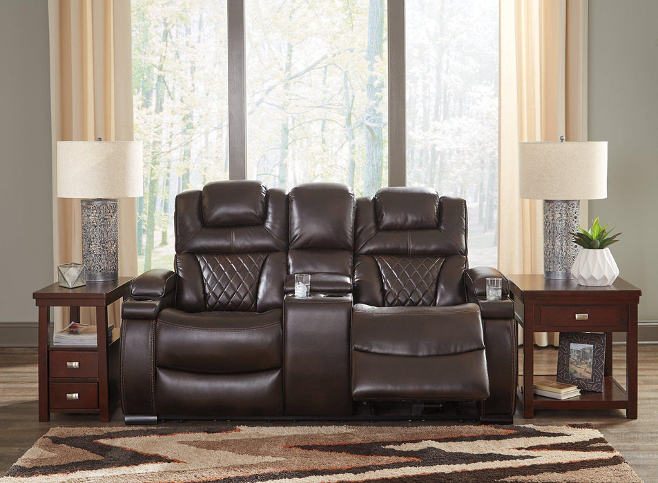 Warnerton Power Reclining Loveseat with Console - MR ZEE FURNITURE