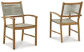 Janiyah Outdoor Dining Arm Chair (Set of 2) - MR ZEE FURNITURE