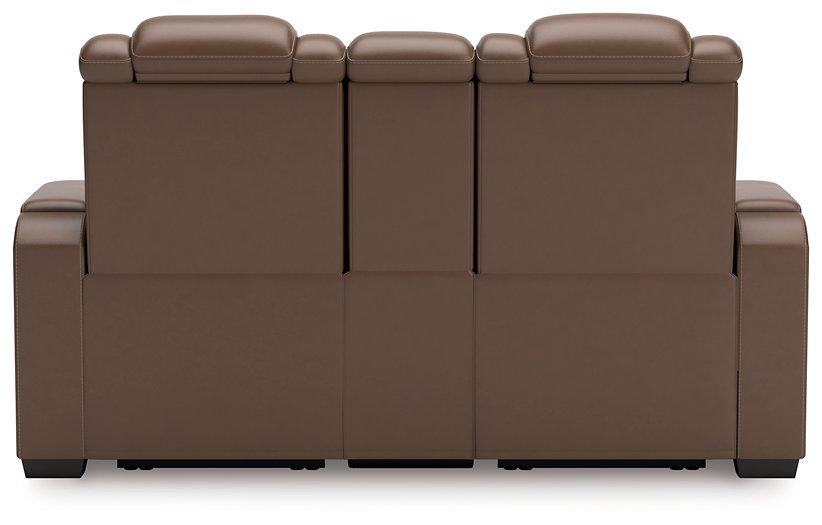 High Impact Power Reclining Loveseat with Console - MR ZEE FURNITURE